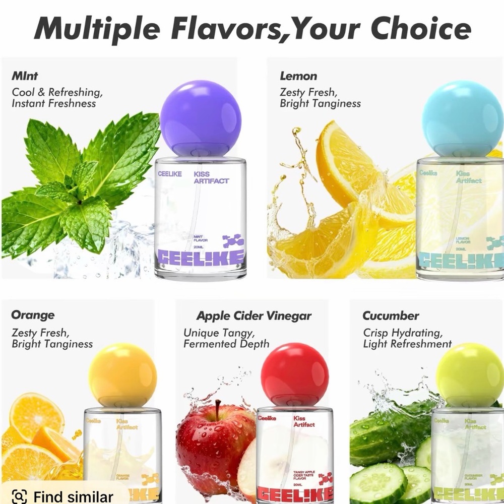 5pcs Women's mouth Fruity Scented Spray - Purple